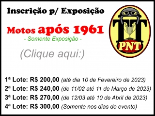 Inscrição p/ Exposição (Motos Após 1961)