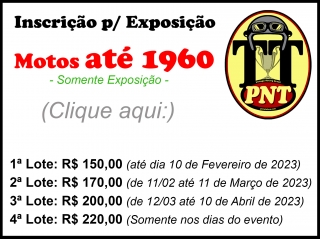 Inscrição p/ Exposição (Motos até 1960)